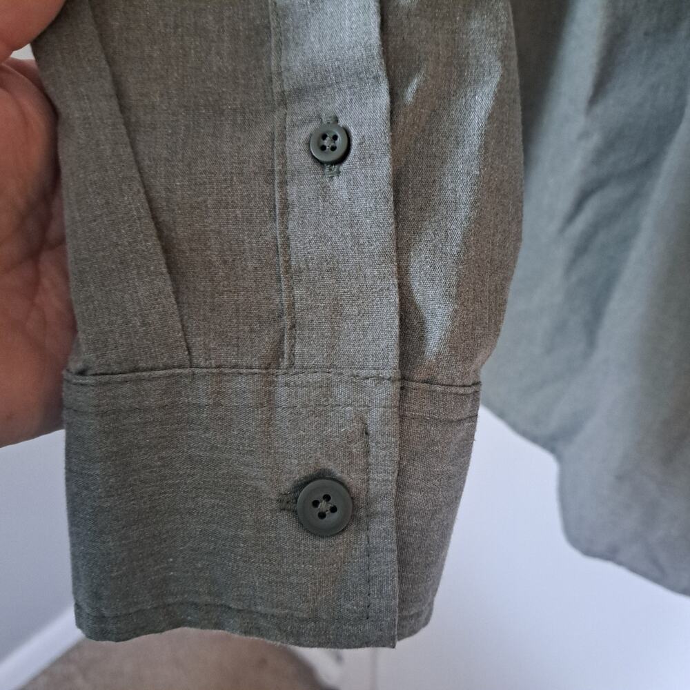 Wrangler Relaxed Fit Long Sleeve Woven Shirt Olive Night Heather Men's Large - Picture 5 of 8